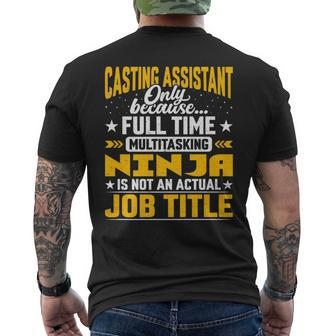 Casting Assistant Job Title Casting Secretary Adjunct Men's T-shirt Back Print | Mazezy