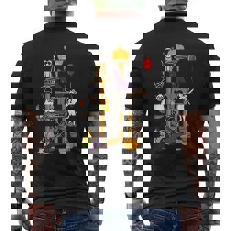 Cat Horror Movies Halloween For Cat Kitty Halloween Men's T-shirt Back Print | Mazezy