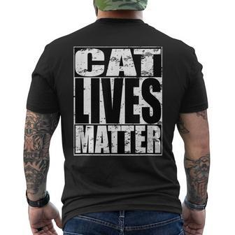 Cat Lives Matter Funny Kitten Cat Lover Gift Mens Back Print T-shirt - Thegiftio UK
