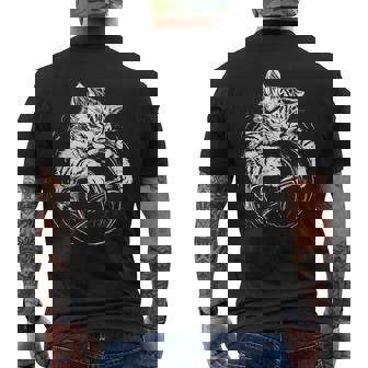 Cat Player Sleeping On A Basketball Kitties Pet Lover Basketball Funny Gifts Mens Back Print T-shirt | Mazezy