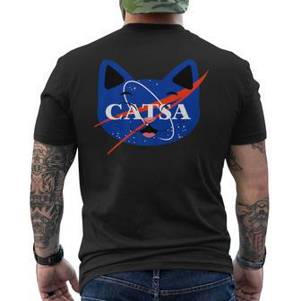 Catsa Space For Cat Lovers And Fans Of Felines Men's T-shirt Back Print | Mazezy