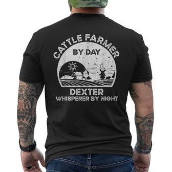 Cattle Farmer Whisperer Cow Rancher Dexter Men's T-shirt Back Print | Mazezy