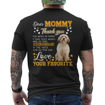 Cavachon Dear Mommy Thank You For Being My Mommy Mens Back Print T-shirt - Monsterry DE