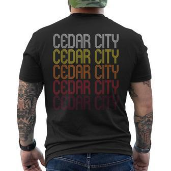 Cedar City Ut Vintage Style Utah Men's T-shirt Back Print | Mazezy