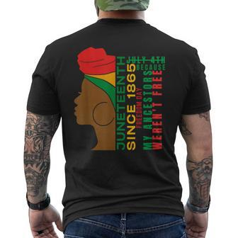 Celebrate Black History Junenth 1865 Freedom Day Mens Back Print T-shirt - Seseable