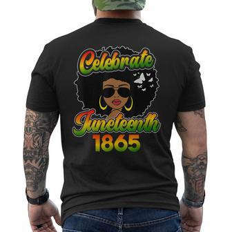 Celebrate Junenth Free-Ish Since 1865 Emancipation Blm Mens Back Print T-shirt - Thegiftio UK