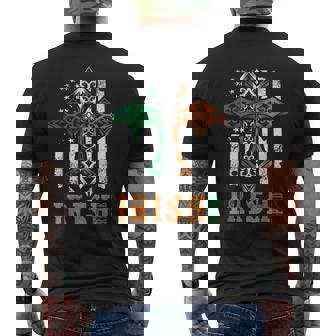 Celtic Cross - Irish Pride Saint Patricks Day Mens Back Print T-shirt | Mazezy