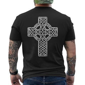 Celtic Cross T For Irish Pride And St Patricks Day Mens Back Print T-shirt | Mazezy