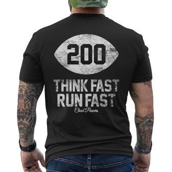 Chad Powers Think Fast Run Fast Football Lover Vintage Men's Back Print T-shirt | Mazezy