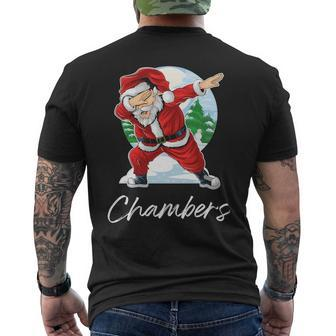 Chambers Name Gift Santa Chambers Mens Back Print T-shirt - Seseable