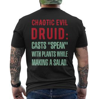 Chaotic Evil Alignment Dd Rpg Funny Gift Mens Back Print T-shirt | Mazezy