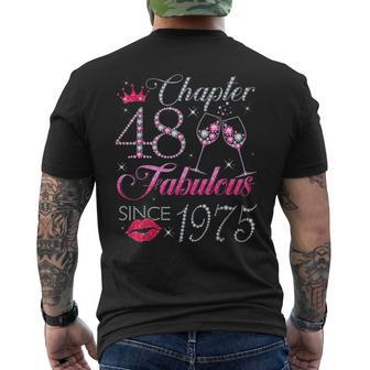 Chapter 48 Fabulous Since 1975 48Th Birthday Gift For Women Mens Back Print T-shirt | Mazezy