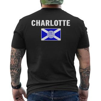 Charlotte Flag National Pride Gift Souvenir Mens Back Print T-shirt | Mazezy