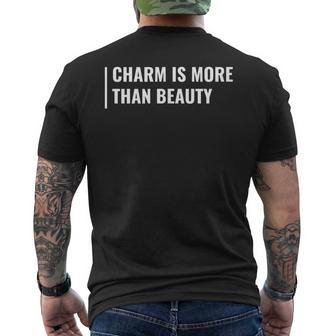 Charm Is More Than Beauty Charisma Men's T-shirt Back Print | Mazezy
