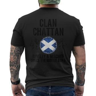 Chattan Clan Scottish Family Name Scotland Heraldry Men's T-shirt Back Print | Mazezy AU