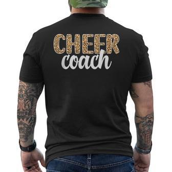 Cheer Coach Leopard Cheerleading Coach Men's T-shirt Back Print - Monsterry DE