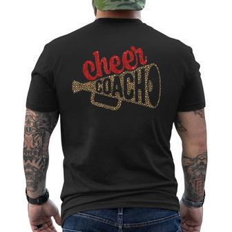 Cheer Coach Megaphone Cheerleader Coach Men's T-shirt Back Print - Seseable