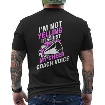 Cheerleading Cheer Coach Voice Cheering Squad Men's Back Print T-shirt | Mazezy