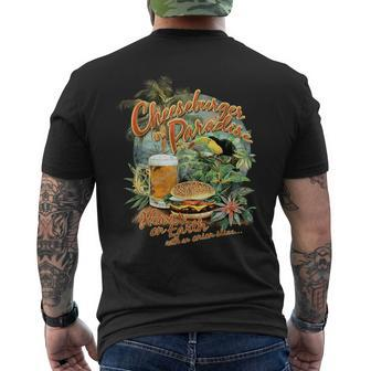 Cheeseburger In Paradise-Heaven On Earth Men's T-shirt Back Print | Mazezy