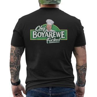 Chef Boyarewe Fucked Funny Anti Biden Chef Funny Gifts Mens Back Print T-shirt | Mazezy