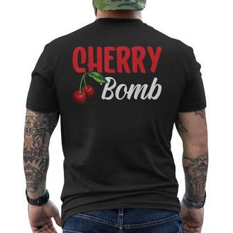 Cherry Bomb I Cherry Men's T-shirt Back Print - Seseable