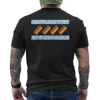 Chicago Flag Hotdog Chicago Style Hot Dog Men's T-shirt Back Print | Mazezy