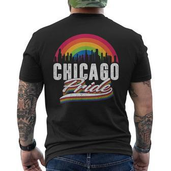 Chicago Illinois Lgbt Lesbian Gay Bisexual Lgbtq Pride Mens Back Print T-shirt | Mazezy
