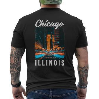 Chicago Pride Chicago City Chicago Lover I Love Chicago Men's T-shirt Back Print | Mazezy