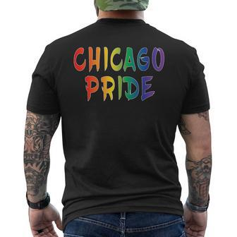 Chicago Pride Gay Pride Parade Or Festival Mens Back Print T-shirt | Mazezy