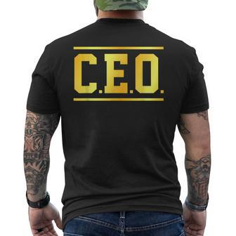 Chief Executive Officer Entrepreneur Ceo Men's T-shirt Back Print | Mazezy