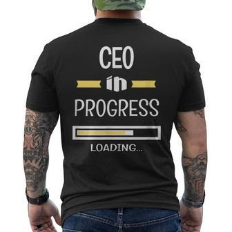 Chief Executive Officer In Progress Job Profession Men's T-shirt Back Print | Mazezy