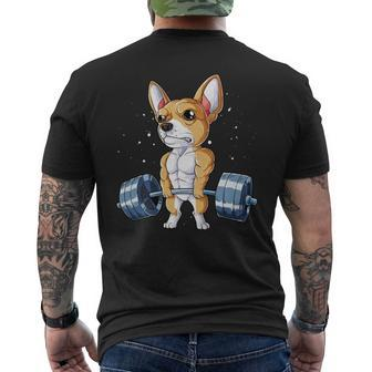 Chihuahua Weightlifting - Mens Standard Mens Back Print T-shirt - Monsterry CA