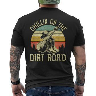Chillin On The Dirt Road Western Life Rodeo Country Music Men's T-shirt Back Print - Monsterry DE