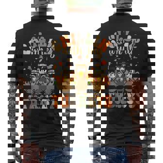 Chillin With My Turkeys Matching Family Thanksgiving Turkey Men's T-shirt Back Print - Thegiftio UK