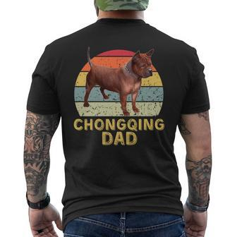 Chinese Chongqing Dog Dad Retro My Dogs Are My Cardio Men's T-shirt Back Print | Mazezy