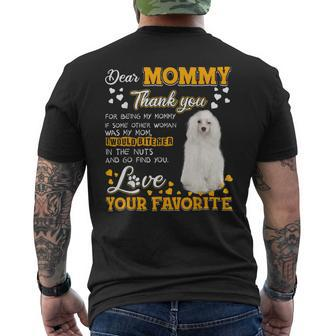 Chinese Crested Dear Mommy Thank You For Being My Mommy Mens Back Print T-shirt - Monsterry DE