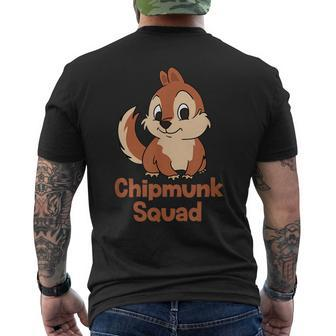 Chipmunk Squad Forest Animal Nature Lover Men's Back Print T-shirt | Mazezy