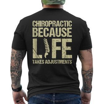 Chiropractor Physiotherapy Assistant Chiropractic Life Men's T-shirt Back Print | Mazezy AU