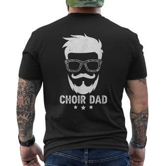 Choir Dad Of A Choir Member Beard Choir Father Gift For Mens Mens Back Print T-shirt - Seseable