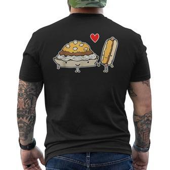 Cincinnati Style Chili 3 Way And Cheese Coney Men's T-shirt Back Print | Mazezy