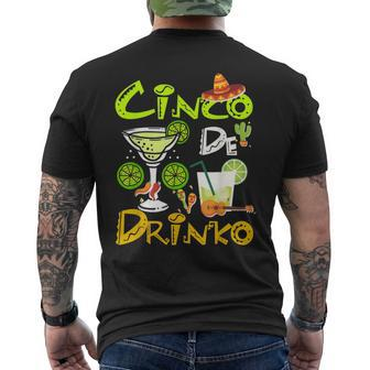Cinco De Drinko Margarita Cinco De Mayo Fiesta Party Mens Back Print T-shirt - Thegiftio UK