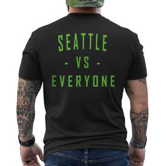 City Hometown Football Pride Seattle Vs Everyone Mens Back Print T-shirt | Mazezy