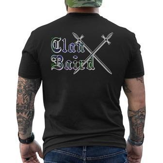 Clan Baird Surname Last Name Scottish Tartan Funny Last Name Designs Funny Gifts Mens Back Print T-shirt | Mazezy