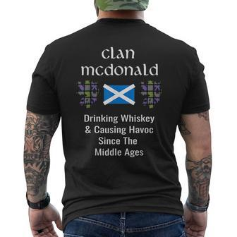 Clan Mcdonald Tartan Scottish Family Name Scotland Pride Pride Month Funny Designs Funny Gifts Mens Back Print T-shirt | Mazezy