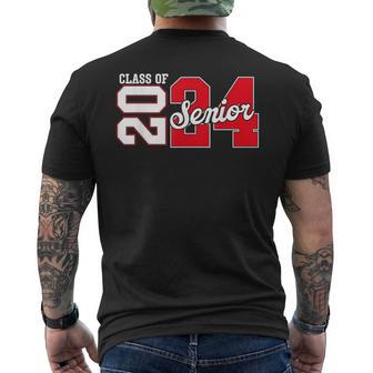 Class Of 2024 Senior 2024 Graduation Or First Day Of School Mens Back Print T-shirt - Seseable