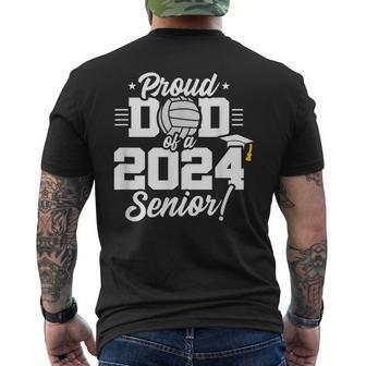 Class Of 2024 Senior Year Volleyball Dad Senior 2024 Men's T-shirt Back Print - Monsterry