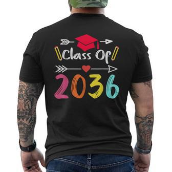 Class Of 2036 Grow With Me First Day Of School Graduation Men's T-shirt Back Print - Monsterry DE