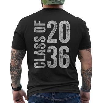 Class Of 2036 Grow With Me Graduation First Day Of School Men's T-shirt Back Print - Seseable