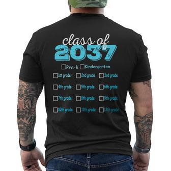 Class Of 2037 Grow With Me Hello Preschool First Day Prek Mens Back Print T-shirt - Monsterry UK