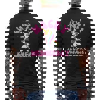 Classic Wacky Wednesday Unicorn Mismatch Outfit Men's T-shirt Back Print - Thegiftio